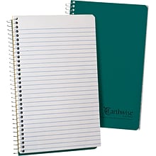 Oxford Earthwise 1-Subject Notebooks, 5 x 8, Narrow Ruled, 80 Sheets, Green (25-400R)