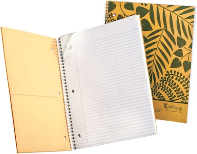 Oxford Earthwise 1-Subject Notebooks, 9 x 11, College Ruled, 100 Sheets, Kraft (40103R)