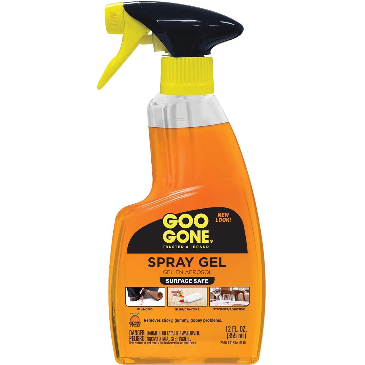 Goo Gone Original Adhesive Remover Spray Bottle, Fresh Citrus Scent, 12 Fl. Oz. (2096)