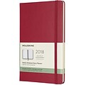 2018 MOLESKINE 12M WEEKLY NOTEBOOK, 5x8, LARGE BERRY ROSE HARD (855723)