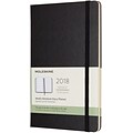 Moleskine 2018 Weekly Large Notebook, 12 Months, 5 x 8, Black, Hard Cover (854016)