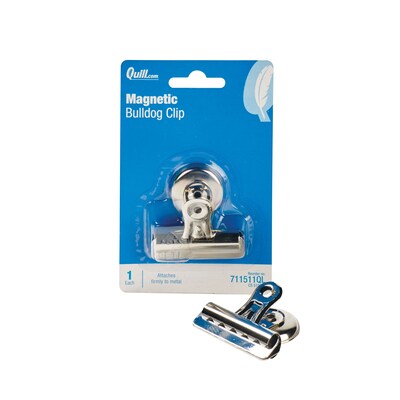 Quill Brand® Magnetic Bulldog Clip, 2-1/4, Silver (11511-CC)