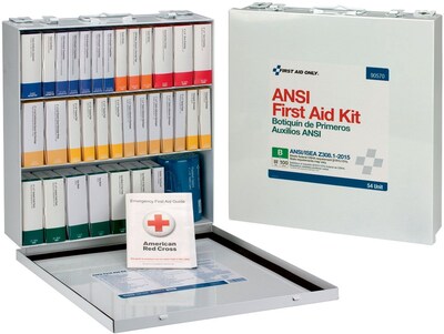 First Aid Only™ ANSI B Type III Weatherproof Steel First Aid Kit for up to 100 People (90570)