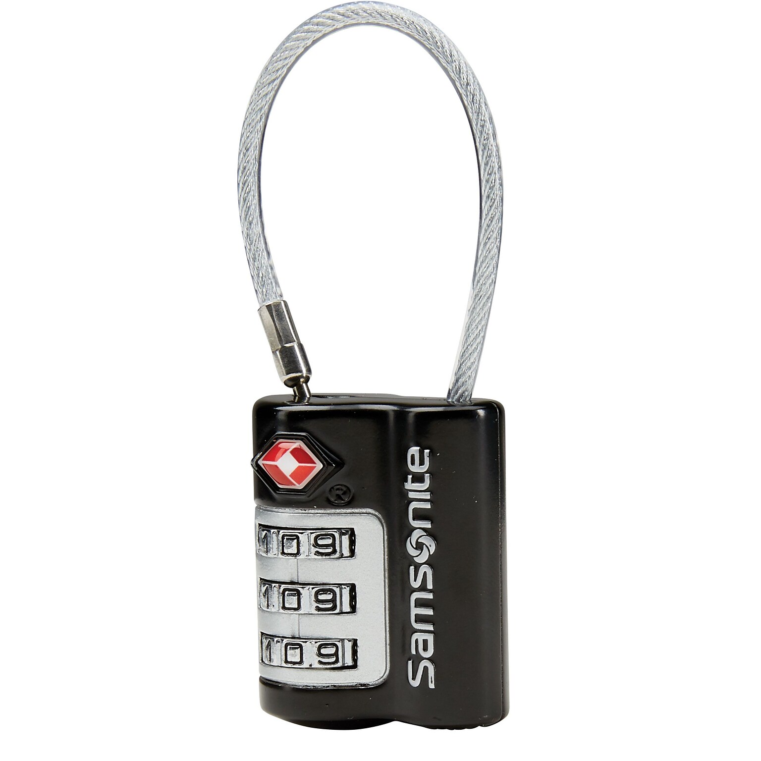 Samsonite 3 Dial Travel Sentry Cable Combo Lock Luggage Strap (91161-1041)
