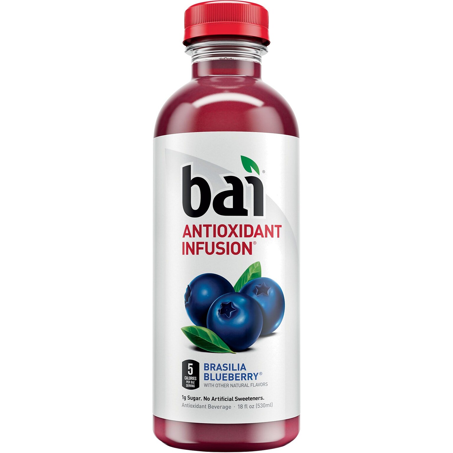 Bai Brasilia Blueberry, Antioxidant Infused Beverage, 18 Fl. Oz. Bottles, 12/Pack