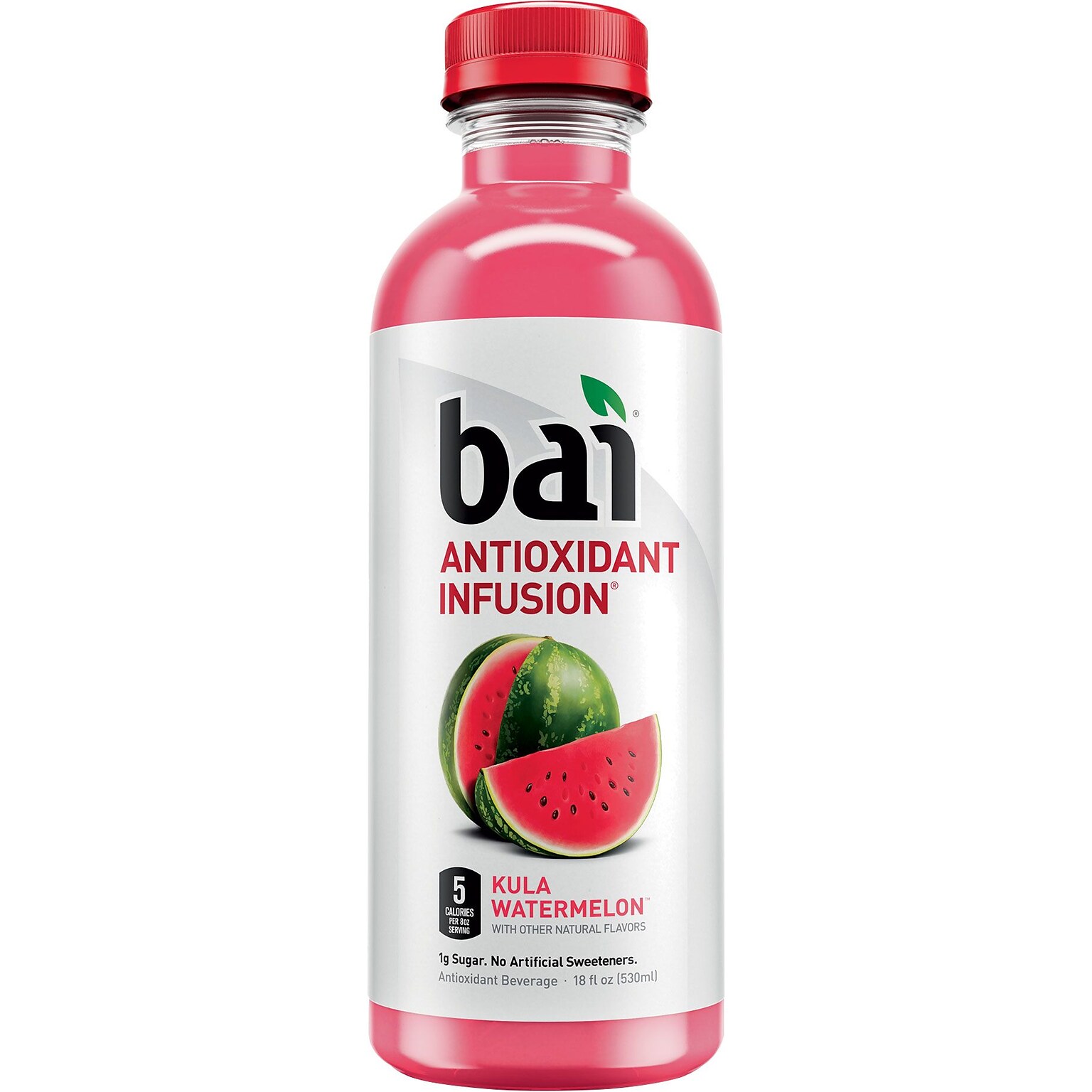 Bai Kula Watermelon, Antioxidant Infused Beverage, 18 Fl. Oz. Bottles, 12/Pack