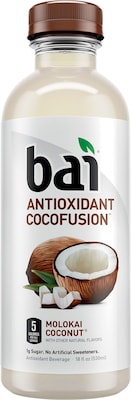 Bai Cocofusions Molokai Coconut, Antioxidant Infused Beverage, 18 Fl. Oz. Bottles, 12/Pack