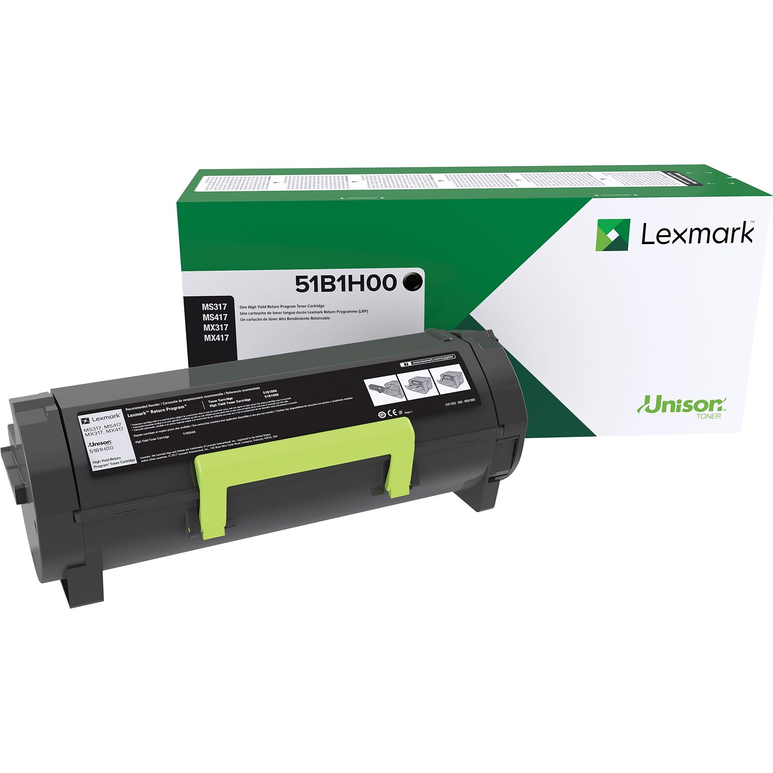 Lexmark 51 Black High Yield Toner Cartridge (51B1H00)