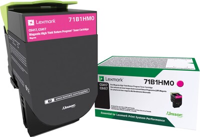 Lexmark 71 Magenta High Yield Toner Cartridge, Prints Up to 3,500 Pages (71B1HM0)