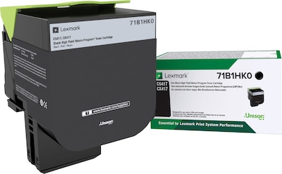 Lexmark 71 Black High Yield Toner Cartridge, Prints Up to 6,000 Pages (71B1HK0)