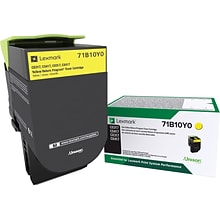 Lexmark 71 Yellow Standard Yield Toner Cartridge, Prints Up to 2,300 Pages (71B10Y0)