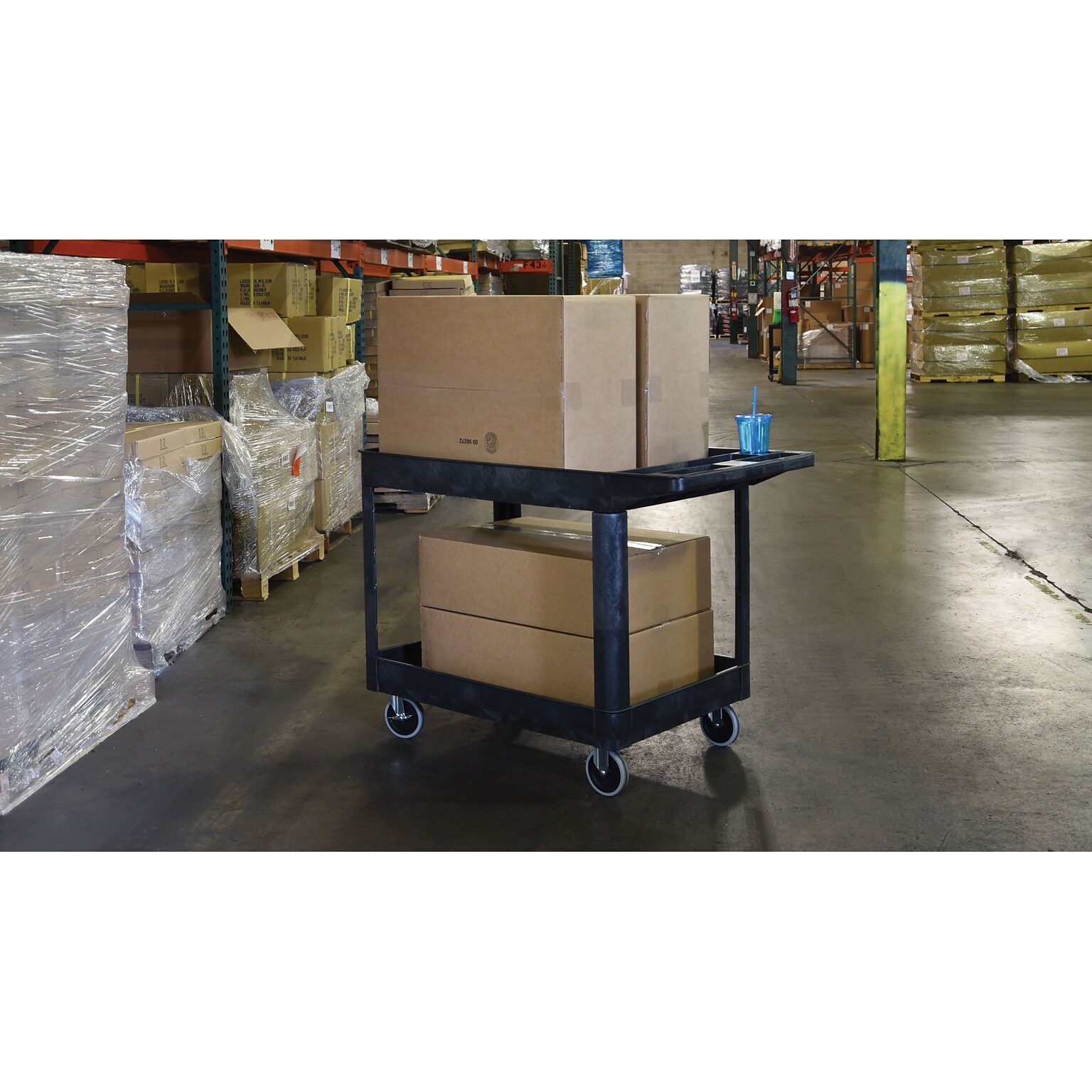 33IN Two Shelf Utility Cart