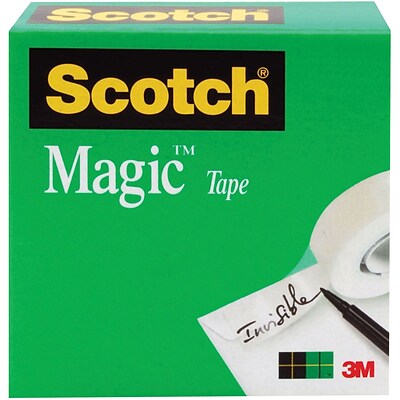 Scotch® Magic™ Tape Refill, Invisible, Write On, Matte Finish, 3/4 x 36 yds., 1 Core, 1 Roll, (810)