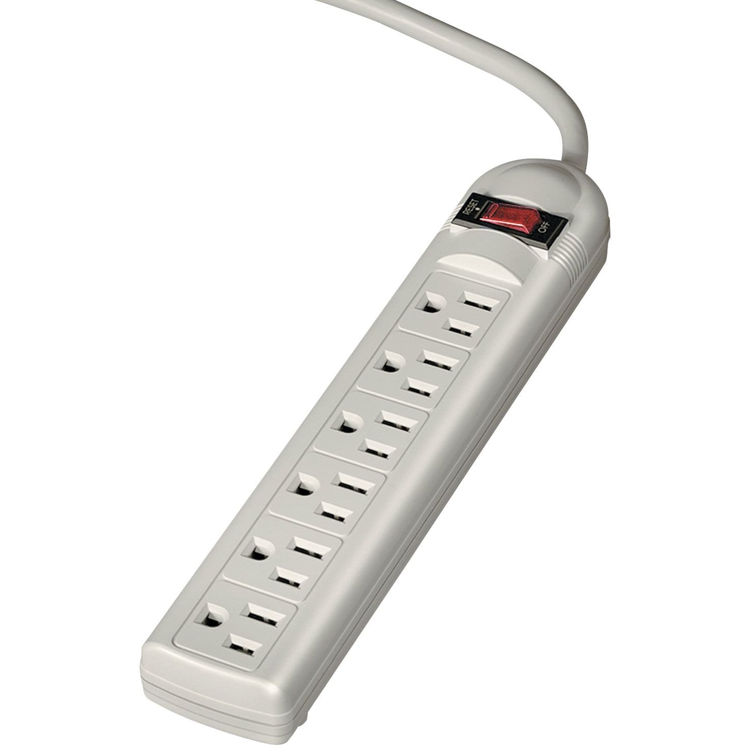 Fellowes® 99028 Power Strip With 6 Cord, 6 Outlets