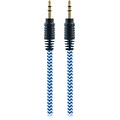 Staples 3.5mm Auxiliary Audio Cable - 6 Feet, Blue/Silver