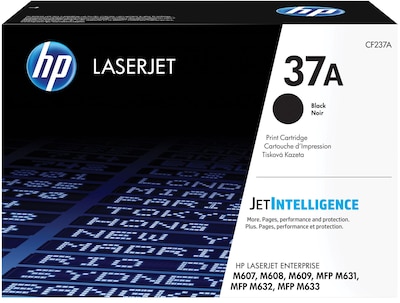 HP 37A Black Standard Yield Toner Cartridge, Print Up to 11000 Pages (CF237A)
