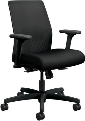 HON Ignition ilira-Stretch Mesh Back Task Chair, Synchro-Tilt Control With Seat Slider, 26W x 26.5D, 26W x 40.5H, Black
