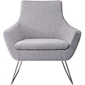 Adesso Home Kendrick Fabric Lounge Chair, Light Gray (GR2002-03)