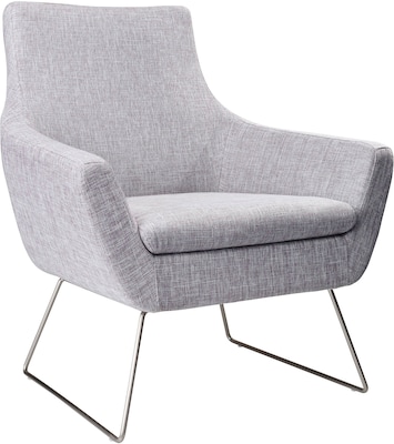 Adesso Home Kendrick Fabric Lounge Chair, Light Gray (GR2002-03)