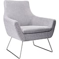 Adesso Home Kendrick Fabric Lounge Chair, Light Gray (GR2002-03)