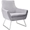 Adesso Home Kendrick Fabric Lounge Chair, Light Gray (GR2002-03)