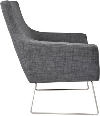 Adesso Home Kendrick Fabric Lounge Chair, Charcoal Gray (GR2002-10)