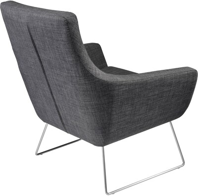 Adesso Home Kendrick Fabric Lounge Chair, Charcoal Gray (GR2002-10)