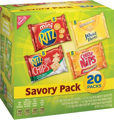 Nabisco Savory Mix Variety Snack Pack, Pack of 20 (MOZ04585)