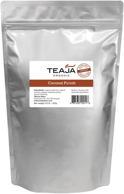 Teaja® Organic Coconut Pu'erh Loose Leaf Tea, 0.5 lb