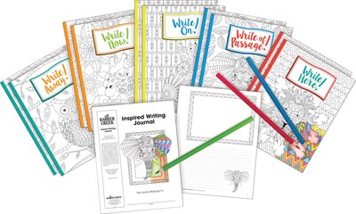 Barker Creek Inspired Writing Journal Set, 8.5 x 11, College Ruled, Assorted Colors, 10/Set (BC351