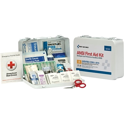 First Aid Only™ ANSI A Bulk Metal First Aid Kit  for 25 People (90560)