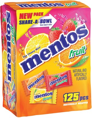 Mentos Share-A-Bowl, Fruit, 125 Mints
