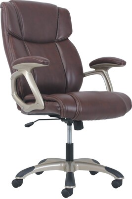 Sadie High-Back Executive Chair, Brown Leather (BSXVST312)