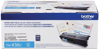 Brother TN436 Black/Cyan/Magenta/Yellow Super High Yield Toner, 4-Pack