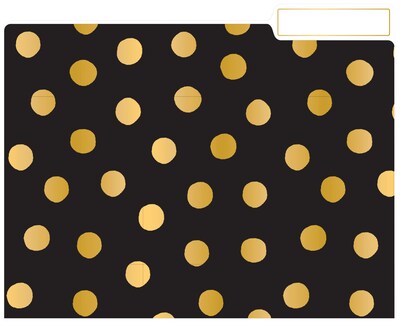 Eccolo Polka Dot Top Tab File Folders, Letter Size, 3 Tab, 9/Pack (ST617D)