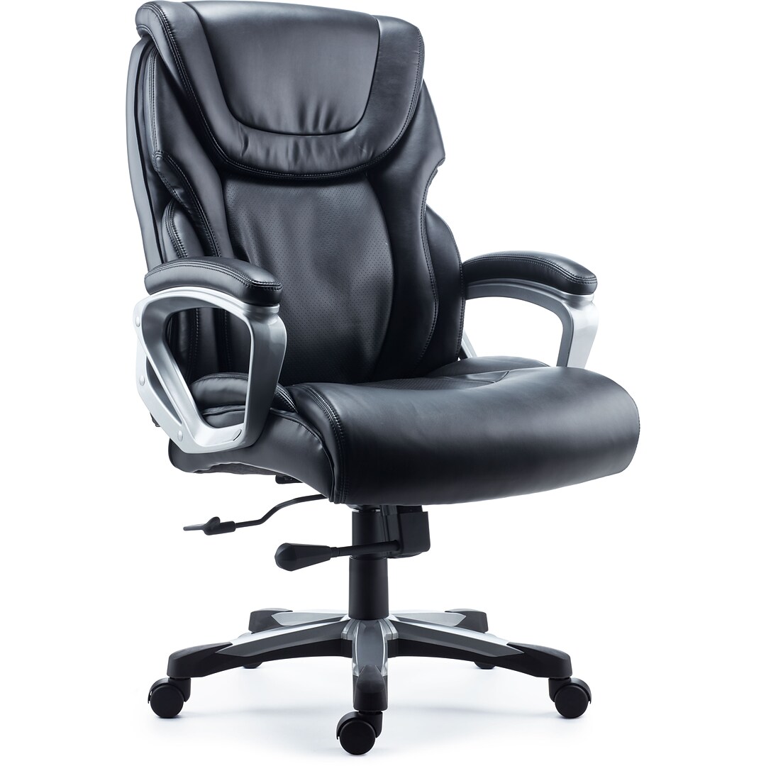 quill brand® denaly big  tall bonded leather manager chair black 51468