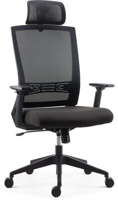 Quill Brand® Tarance Mesh Back Fabric Task Chair, Black (51481)