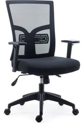 Quill Brand® Dedham Mesh Back Fabric Computer and Desk Chair, Black (51483)