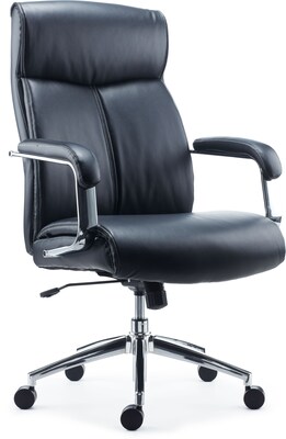 Quill Brand® Rollingsford Bonded Leather Task Chair, Black (51485-CC)
