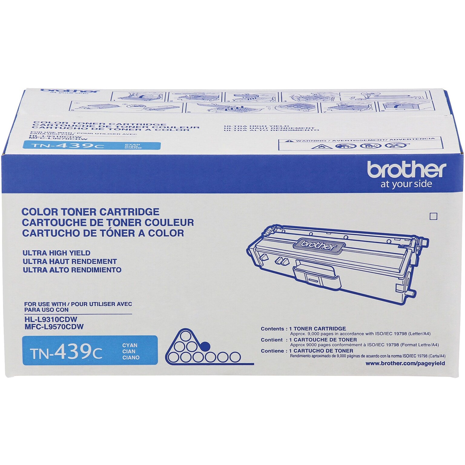 Brother TN-439 Cyan Ultra High Yield Toner Cartridge  (TN439C)