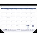 2018 Quill Brand® Monthly Desk Pad Black 17 x 22
