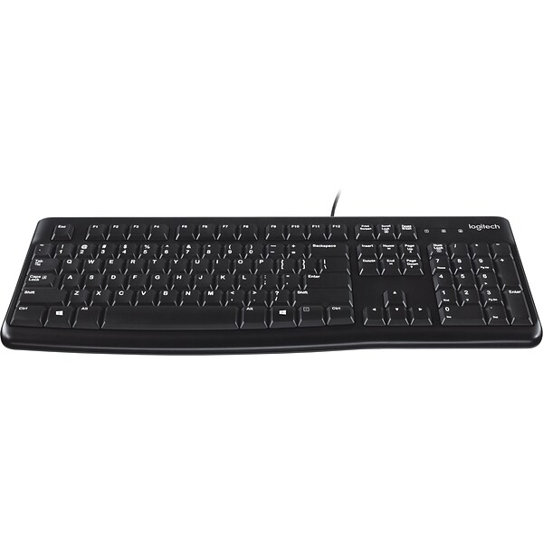 Logitech K120 USB Keyboard, Black (920-002478)