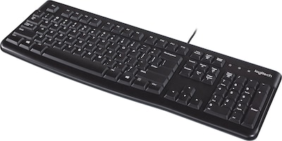 Logitech K120 USB Keyboard, Black (920-002478)