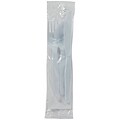 Dixie® Medium-Weight Polypropylene Wrapped Cutlery Kit by GP PRO (Fork/Knife/Spoon/Napkin), White, 250/Kits
