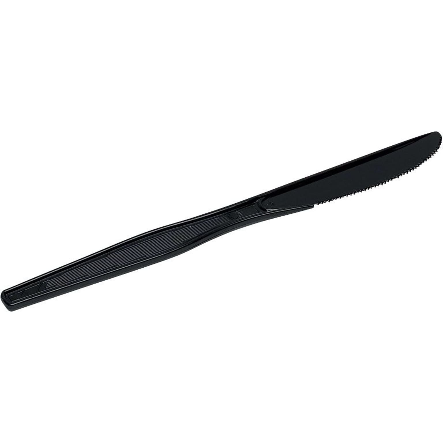 Dixie Plastic Knife 7, Medium Weight, Black, 100/Box