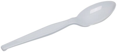Dixie Plastic Teaspoon 5-7/8”, Medium-Weight, White, 100/Box (TM207)