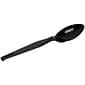 Dixie Plastic Teaspoon 5-7/8", Medium-Weight, Black, 100/Box (TM507)