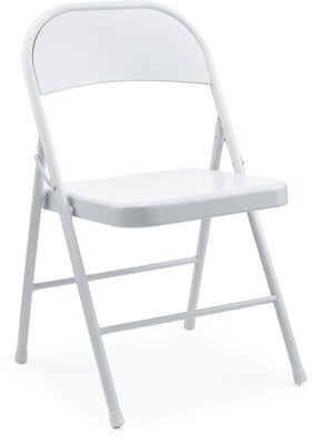Quill Brand® Metal Folding Chair, Gray, 4/Pack (51508)