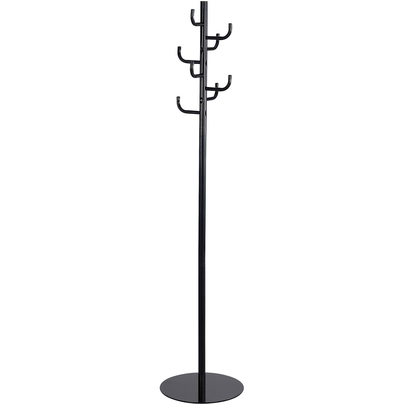 Safco Hook Head Coat Rack, Black (4241BL)