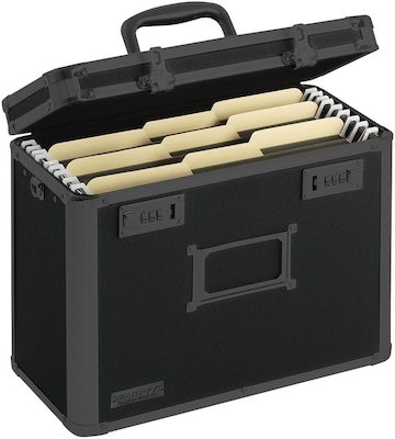 Vaultz Locking Personal File Tote, Letter Size, Tactical Black (VZ00310)